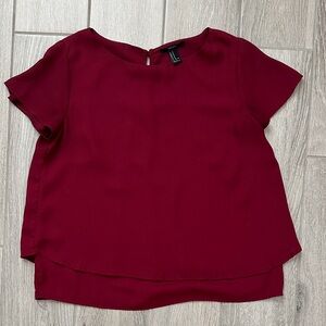 Forever 21 Rich Burgundy Blouse